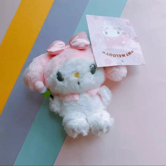 Sanrio My Melody Sakura Plush Keychain - Picture 1 of 5
